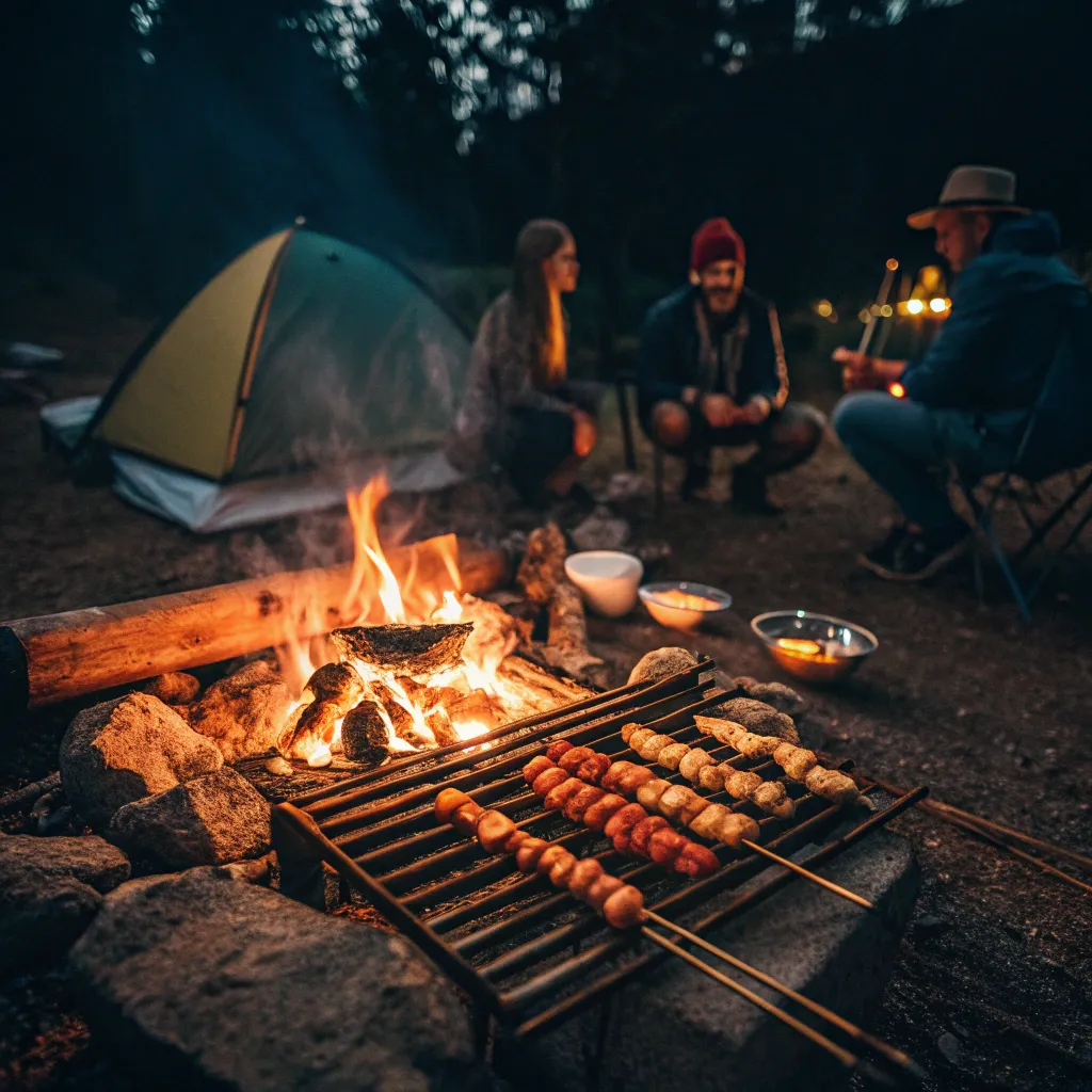 Campfire cooking at QALVERINTHOX